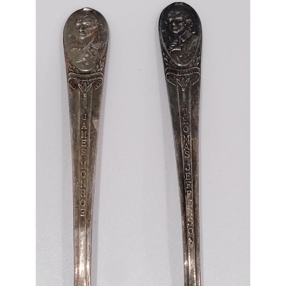 Vintage Presidential Spoon Collectibles JFK Adams Monroe Madison Jefferson Lot 6
